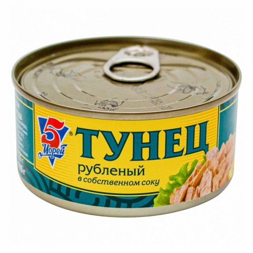 Тунец рубленый в с/с 185г 5 морей